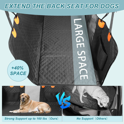 UXCELL Dog Car Seat Cover for Back Seat 6-layer Non-slip Dog Car Seat Cover Mechanical Wash Oxford Cloth Mats for Truck SUV