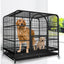 Dog Cage Small Medium Large Dog Square Tube Dog Cage Bold Iron Pet Dog Dog Cage Dog House Teddy Golden Retriever Supplies