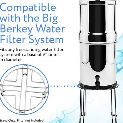 Water Filter Metal Stand Countertop Stand For Water Dispenser Detachable Tall Water Filter Stand Non-Slip Stainless Steel Stand