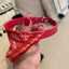 Small Dog Cat Bandana Collar Adjustable Puppy Dog Kitten Neckerchief PU Collar with Printed Triangular Scarf Pet Collar for Cat
