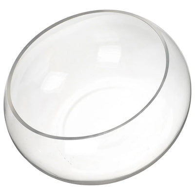 Round Fish Tank Simple Bowl Vase Glass Drum Hydroponic Plant Terrarium Clear Office