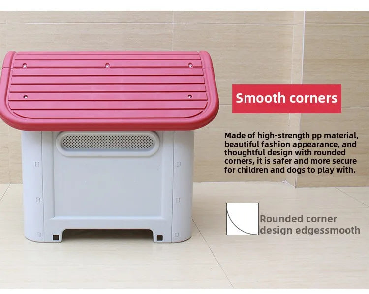 Outdoor kennel with toilet, sun protection in summer, universal in all seasons, outdoor rain-proof dog house, warm in winter, s