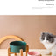 1800ml Big Dogs Bowl Double Ceramic Elevated Pet Food Water Feeders Small Medium Large Dog Feeding Supplies with Wooden Stand