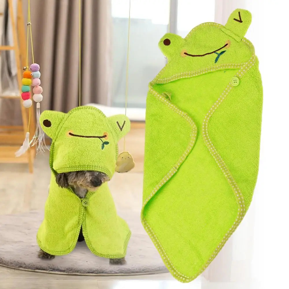 Pet Bath Towel Quick Drying Dog Towel Super Absorbent Soft Microfiber Bath Towel With Hoodie Lightweight For Drying Dogs Cats