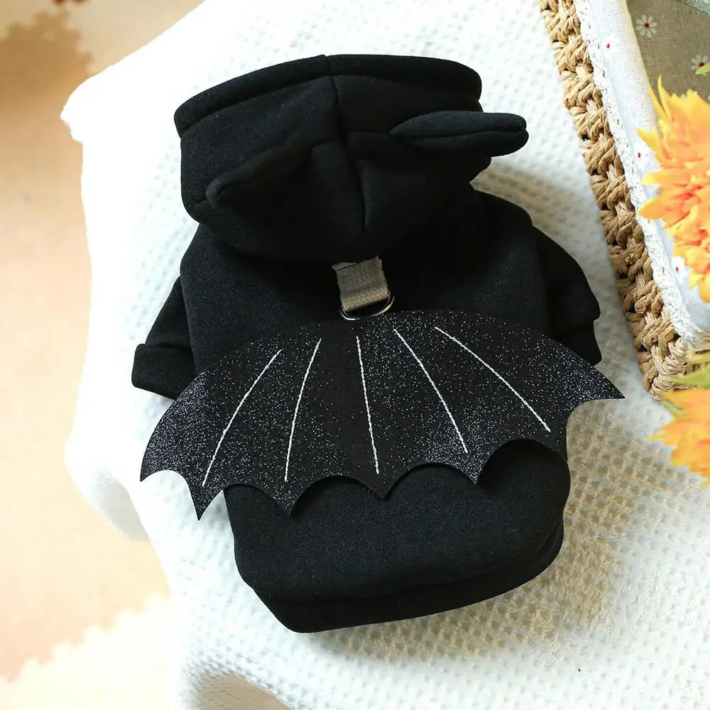 Pet Halloween Costumes Pet Clothes Halloween Black Bat Dogs Hoodies Halloween Dogs Hoodies Pet Outfit Clothing Cool Apparel For