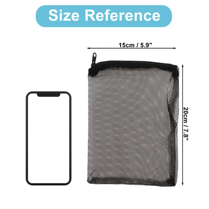 UXCELL Aquarium Filter Media Bags Fine Zipper Mesh Filter Bags for Fresh Saltwater Tanks Reusable Fish Tank Filter
