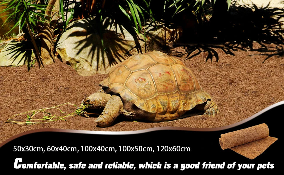 Reptile Carpet Natural Coconut Fiber Coir Mat Pets Terrarium Substrate Liner Flooring Supplies for Lizard Snake Bunny Tortoise