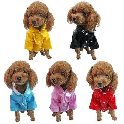 Dog Coat Waterproof PU Dog Raincoat for Small Dogs Cats Reflective Puppy Raincape Chihuahua Yorkies Pet Poncho dog raincoat