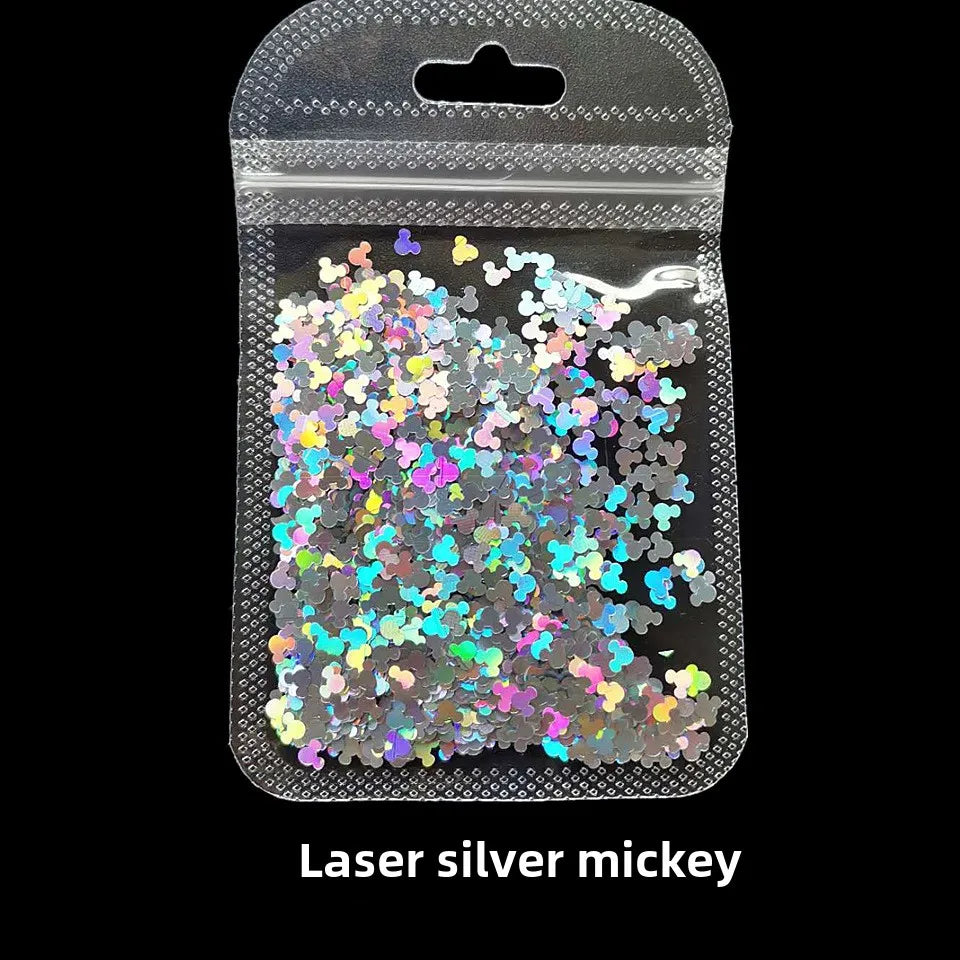 Cross-border Supply 10G BaG Laser Sequins Laser Four-pointed Star Butterfly Star DIY Crystal Glue Material