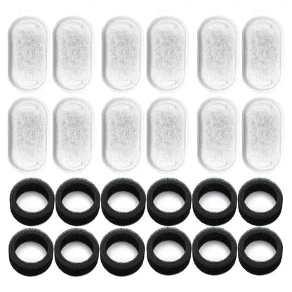 Activated Carbon Sponges Filters Replacement Filters Cat Water Fountain Filters Element for Stainless Steel Cat Water Fountain