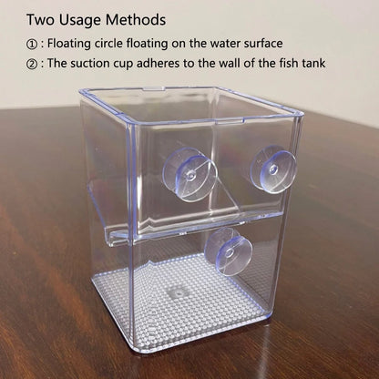 Acrylic Floating Fish Breeding Isolation Box Aquarium Breeder Feeder Fish Tank Hatching Incubator Aquarium Hatchery Accessory