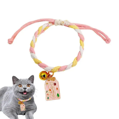 Colorful Cat Collars Colorful Cotton Kitten Neck Collar Flexible Knot Decoration Accessory For Cats Dogs And Other Small Animals