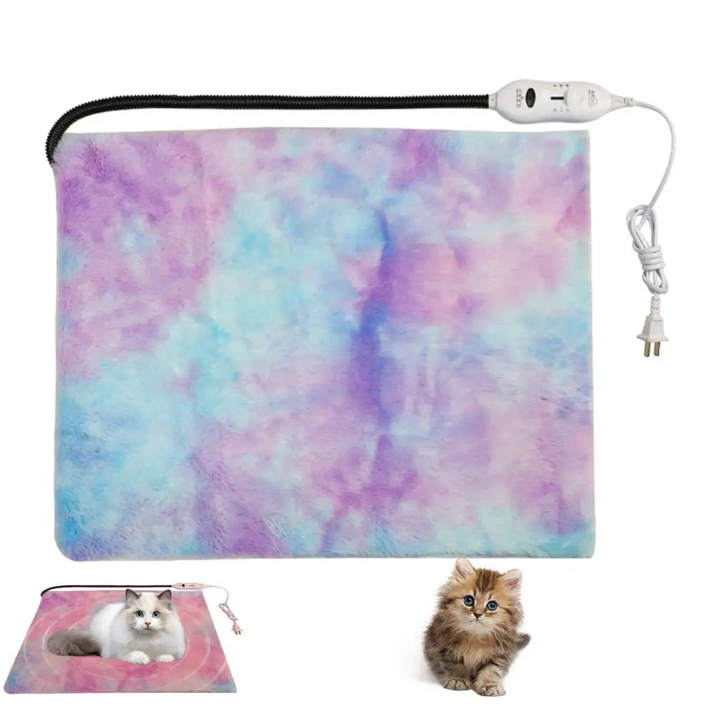 Pet Heating Pad Dog Warming Pad Non Slip Bottom Easy Clean Soft Cover Chew Resistant Heated Blanket For Dogs For Indoor Pet