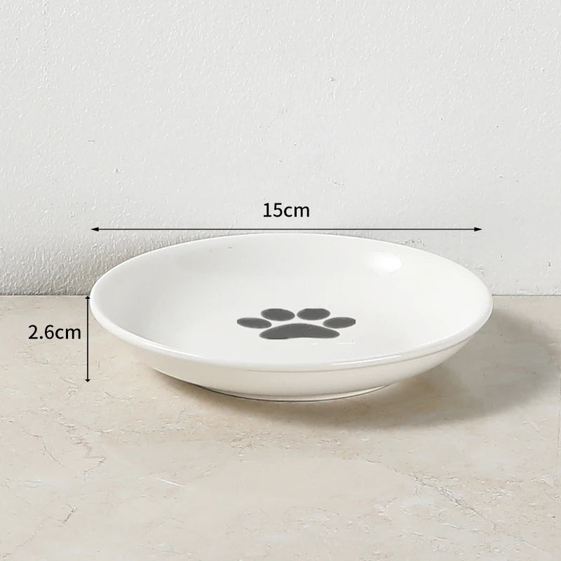 Pet Ceramic Bowl Nordic Cat Ceramic Cat Food Rack Canned High Foot Snack Plate Anti-Cervical Reinforcement Dog Bowl For Pets