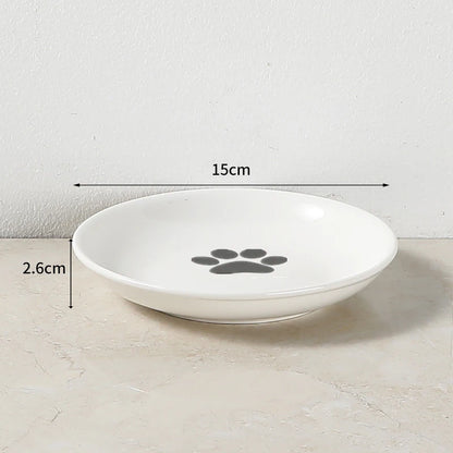 Pet Ceramic Bowl Nordic Cat Ceramic Cat Food Rack Canned High Foot Snack Plate Anti-Cervical Reinforcement Dog Bowl For Pets