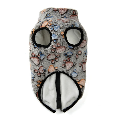 Fleece Dog Clothes Winter Warm Puppy Jacket For Small Dogs Cats Sweater Coat With Zipper D Ring Cute Print Chihuahua Pet Outfits