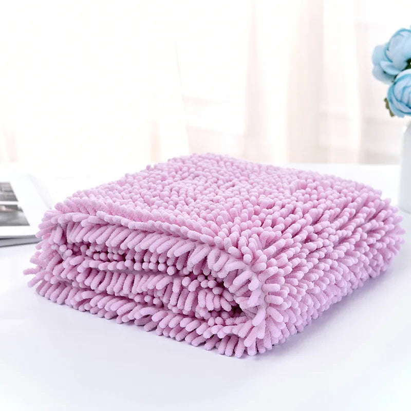 Pet Dog Towel, Super Absorbent Microfiber Towel with Hand Pockets, Quick Dry Shammy Towel Dog Bathing Supplies, Machine Washable