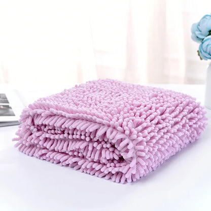 Pet Dog Towel, Super Absorbent Microfiber Towel with Hand Pockets, Quick Dry Shammy Towel Dog Bathing Supplies, Machine Washable