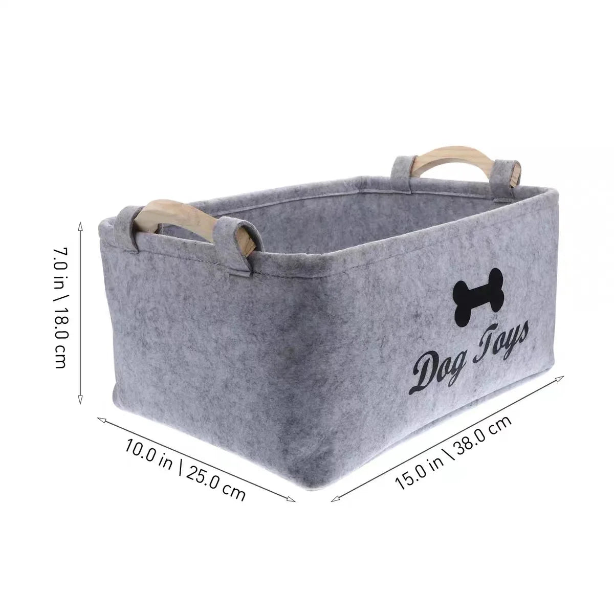 A Cat and Dog Toy Storage Box with Various Styles and Types, Made of Felt and Does Not Fade.