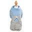 Winter Dog Clothes Bowknot Plaid Coat Thicken Jacket Pets Gentleman Outfits Warm Clothes Bowknot Jumpsuit Jacket Outfit Clothing
