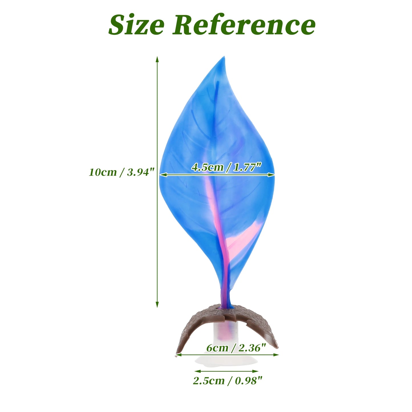 UXCELL Artificial Betta Fish Bed Simulation Betta Leaf Bed Betta Hammock Pad with Suction Cup Aquarium Decor Fish Supplies