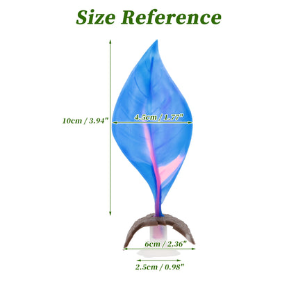 UXCELL Artificial Betta Fish Bed Simulation Betta Leaf Bed Betta Hammock Pad with Suction Cup Aquarium Decor Fish Supplies