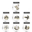 7Pcs Gothic Punk Bird Enamel Pins Custom Animal Cartoon Brooches Jewelry Clothes Accessoris Shirt Collar Lapel Badge Pin for Fri