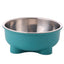 A stainless steel pet dog bowl is anti slip and easy to clean indoors