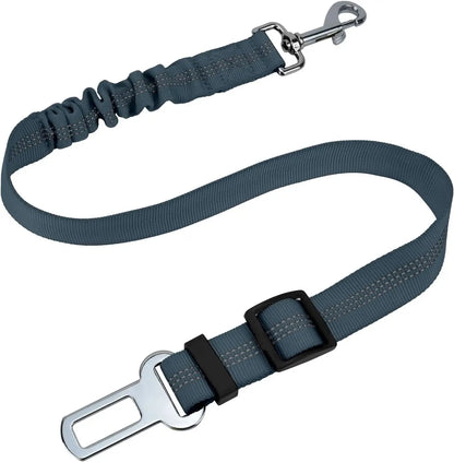 Adjustable Dog Seatbelt for Small Medium Large Dogs with Elastic Shock Absorbing Bungee Buffer Reflective Safety Dog Car Harness