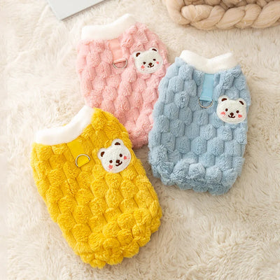 Fleece Dog Clothes Dog Winter Vest Puppy Sweatshirt Chihuahua Bichon Pug French Bulldog Costume Pet Warm Coat Small Dog Hoodie