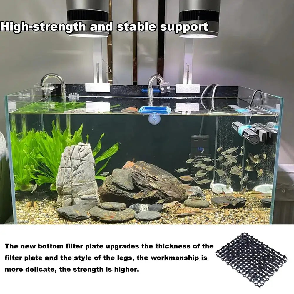 Fish Tank Bottom Filter Plate Splicing Clapboard Aquarium Bottom Filter Pad Efficient Aquarium Accessory Small Pet Supplies For