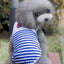 Pet Dog Clothes For Small Dogs Summer Cartoon Vest Clothing Sailor Tie Anchor Print Navy Tie Stripes Cat Dog Breathable T-Shirt