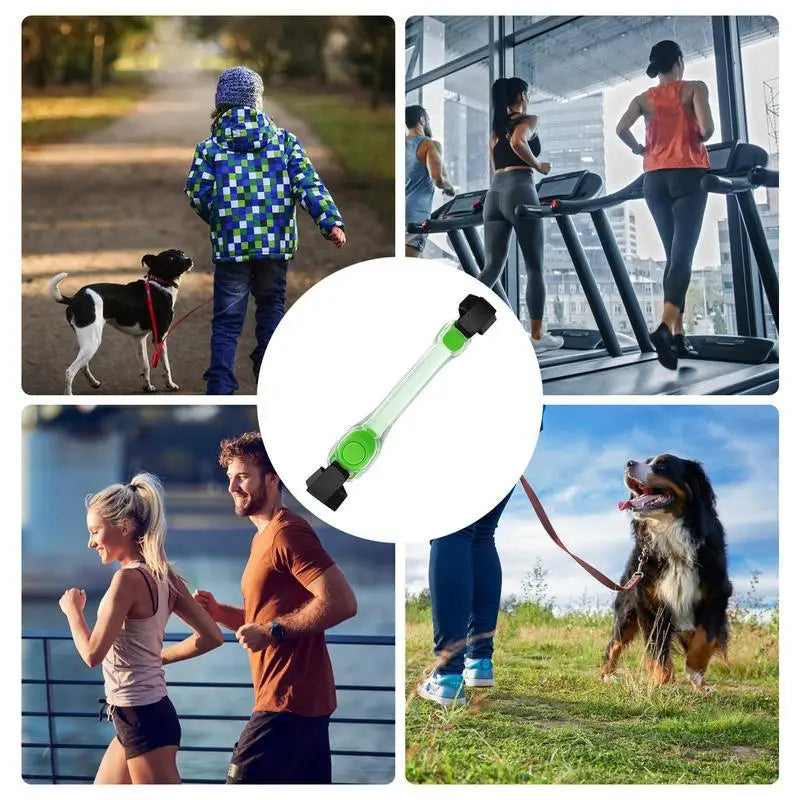 New LED Light-Up Wristband Led Slap Bracelets Flashing Light Bracelets In The Dark Reflective Armband For Walk The Dog