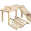 Hamster Ladder Natural Wooden Hamster Climbing Toy Small Pet Toys for Hamster Squirrel Guinea Pig Rat Small Animals Accessories