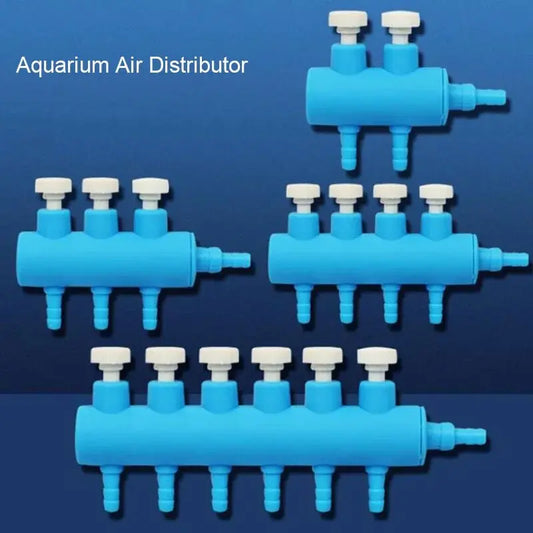 Aquarium Air Splitter Valve Fish Tank Air Pump Flow Splitter Distributor Pump Valve Tap Lever Control Switch Valves Accessories