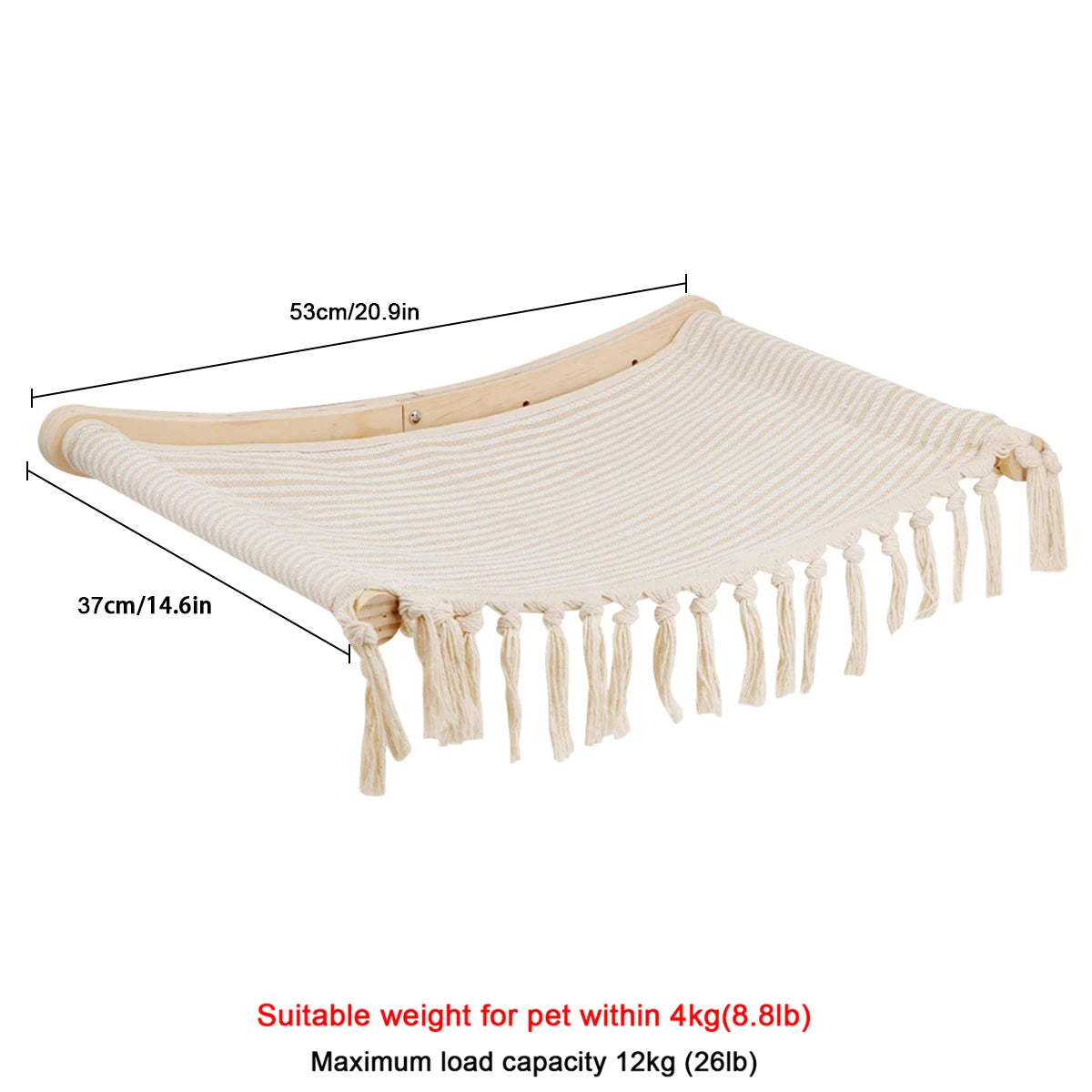 Wall Mounted Cat Tree Climbing Rope Wooden Cat Climbing Shelf with Sisal Rope & Scratching Post Kitten Training & Grinding Claw