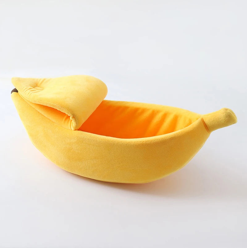 Banana Cat Bed House Funny Cute Cozy Cat Mat Beds Warm Durable Portable Pet Basket Kennel Dog Cushion Cat Supplies Multicolor
