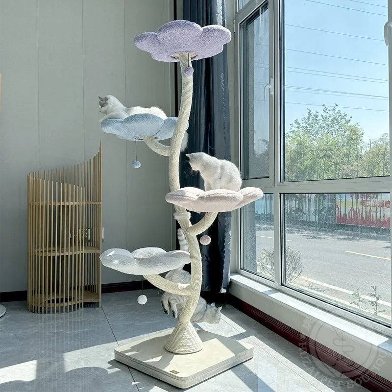 Cat Climbing Frame Big Cat Claw Tree Nest Tower Sisal Grinding Claw Rod Removable Washable Pet Entertainment To Rest Products