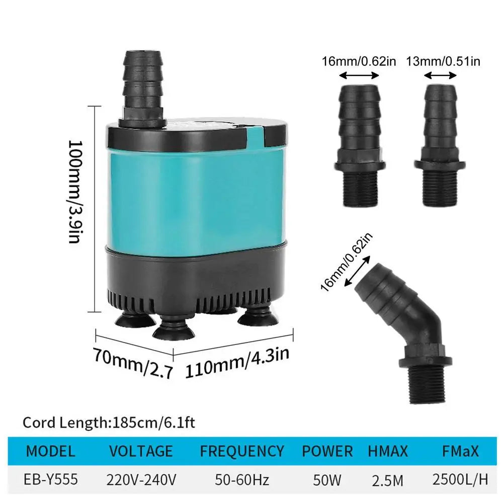 Pond Pump Anti-leakage And Water Proof Pond Pump Water Fountain Pump With No Pollution Water Pump For Fountains Aquarium Fish