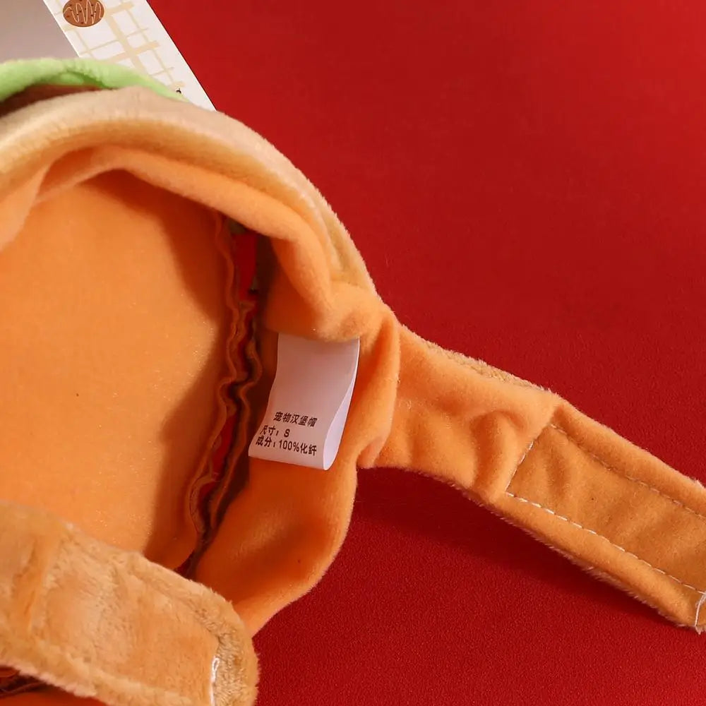 Cat Hats Halloween Dog Funny Cosplay Costume Hamburger Hats Burger-Shaped Puppy Costume Accessory Headwear for Cats Dogs Puppy