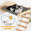 Wall Mounted Cat Tree Cat Climbing Wooden Shelves Climbing Hammock Set Scratching Post and Ladder for Cats Playing and Sleeping
