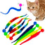 3Pcs/Set Pet Toy Caterpillar Elastic Ball Cat Toy Rainbow Worm Bouncing Ball Indoor Cat Caterpillar Elastic Interactive Toy
