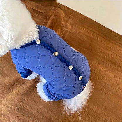 Winter Dog Jacket Pet Four Legged Dog Clothes Fashion Pocket Warm Dog Coat Puppy Jumpsuit Chihuahua Bichon Costume Dog Supplies