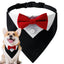 Dog Wedding Bandana Collar Dog Collar Bow Tie Breathable Dog Tuxedo Adjustable Neck Scarf for Weddings Parties Birthdays