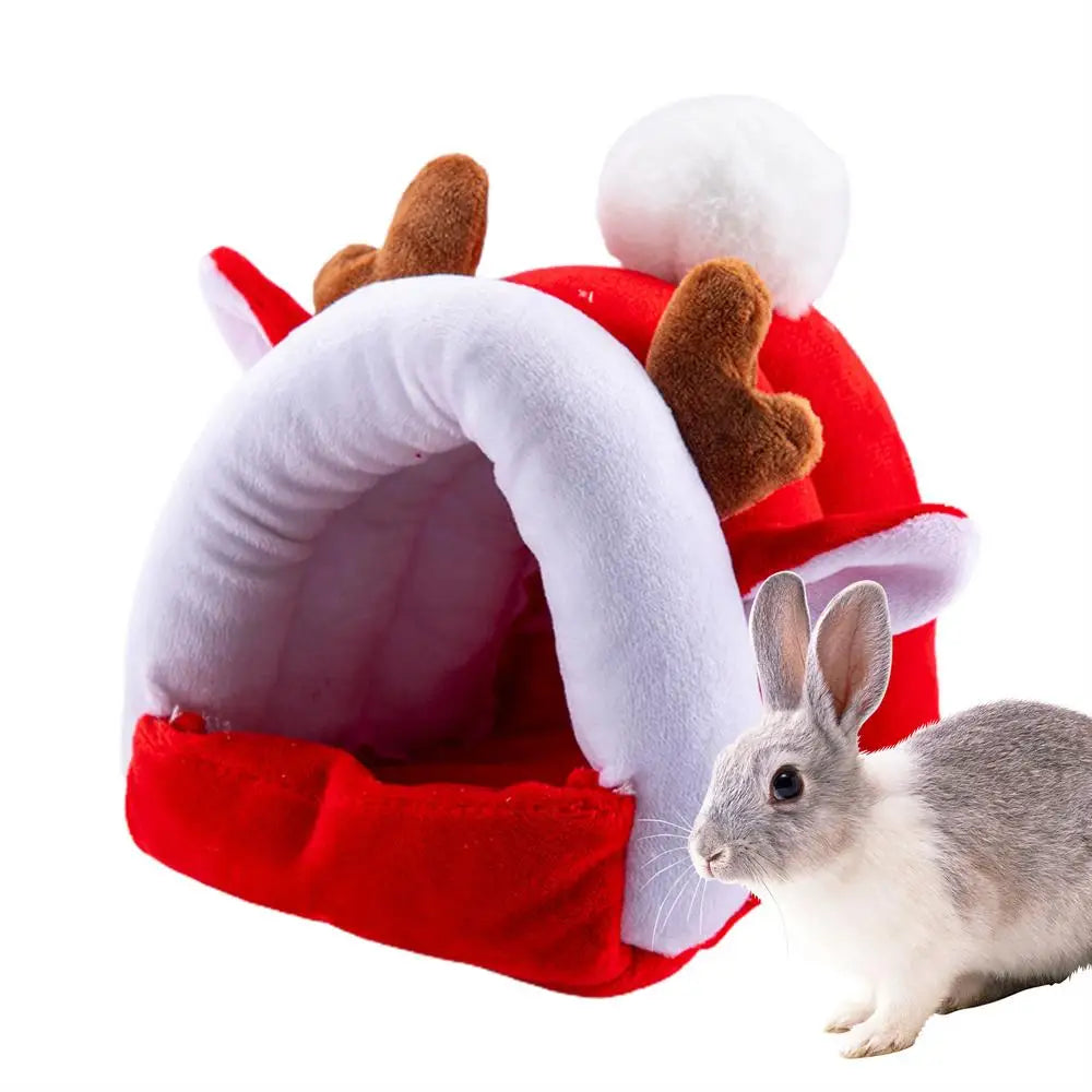 Hamster Houses And Hideouts Christmas Hamster Guinea Pig Hideouts Winter Sleeping House Washable And Removable Cute Hamster