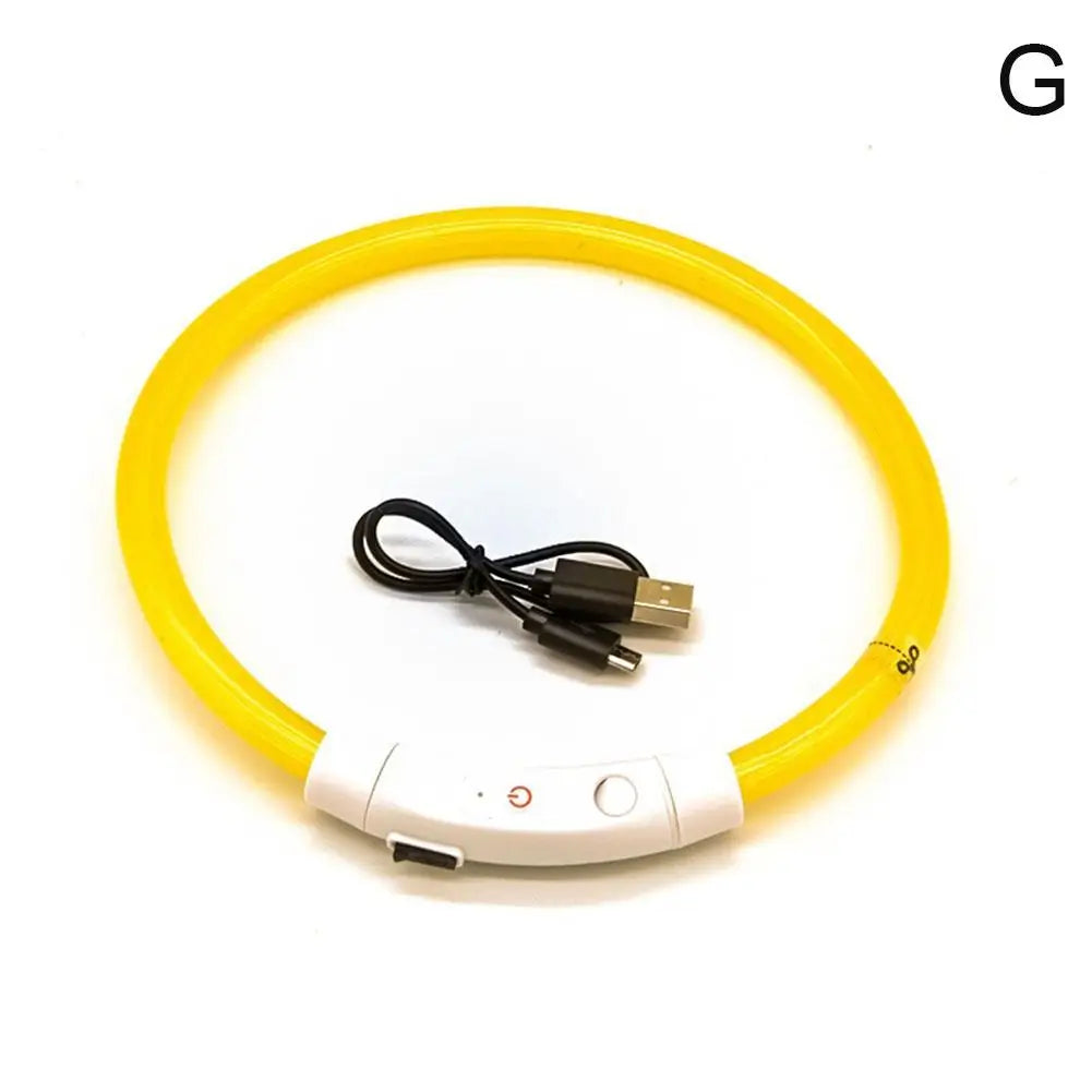 50cm LED Luminous Dog Collar Waterproof And Dustproof Visual Night Dog Walking To Prevent Lost Creative Color Dog Sub-sign Light