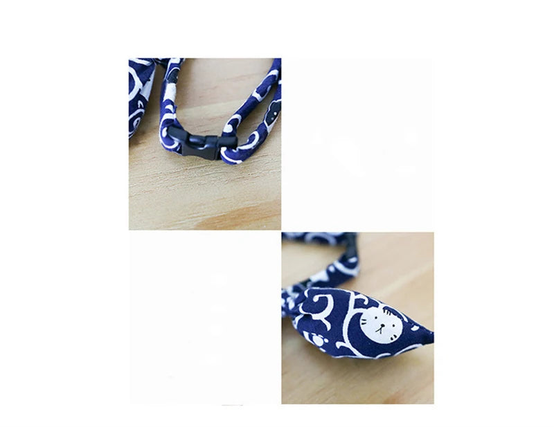 Japanese Fashion Pet Dog Accessories Bunny Ears Adjustable Neck Wear Handmade York Dog Necklaces Fancy All Season Collar for Cat