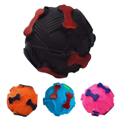 Treat Dispenser Toys For Dogs Interactive Puppy Squeaky Treat Dispenser Ball Dog Teeth-Grinding Toy Puppy Puzzle Slow Feeder