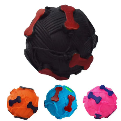 Treat Dispenser Toys For Dogs Interactive Puppy Squeaky Treat Dispenser Ball Dog Teeth-Grinding Toy Puppy Puzzle Slow Feeder