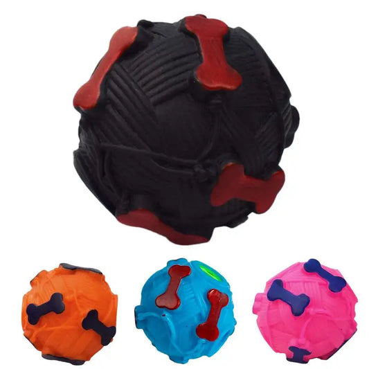 Treat Dispenser Toys For Dogs Interactive Puppy Squeaky Treat Dispenser Ball Dog Teeth-Grinding Toy Puppy Puzzle Slow Feeder